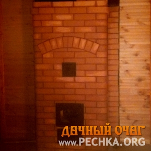 Большая отопительная печка с закругленным кирпичом в г. Чехов, фото 3