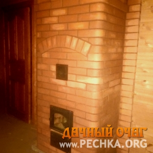 Большая отопительная печка с закругленным кирпичом в г. Чехов, фото 2
