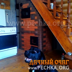 Компактная печь с духовкой под лестницей в г. Купавна, фото 2
