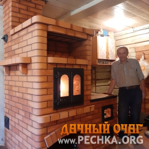 Печной комплекс, состоящий из печи-камина и плиты для готовки в Тверской области, фото 5