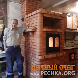 Печной комплекс, состоящий из печи-камина и плиты для готовки в Тверской области, фото 1